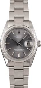 Used Rolex Steel Datejust 1603 Slate 'Pie Pan' Dial