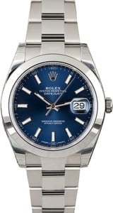 Rolex Datejust 126300 Blue Luminous Index Dial