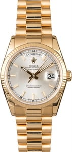 Rolex Day-Date 118238 Silver Luminous Dial