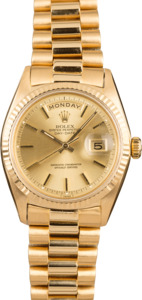 Pre-Owned Rolex President 1803 Champagne Pie-Pan Dial