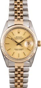 Pre Owned Rolex Datejust Champagne Index Dial 16013