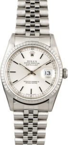 Used Rolex Datejust 16220 Silver Index