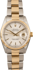 Pre Owned Rolex Datejust 16203 Silver Index Dial