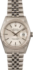 Pre-Owned Rolex Datejust 16234 Silver Index Dial Jubilee Bracelet T