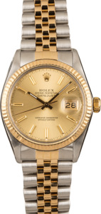 Pre-Owned Champagne Rolex Datejust 16013 Fluted Bezel