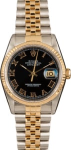 Rolex Datejust Two Tone 16233 Blue Dial