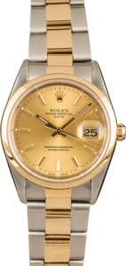 Pre Owned Rolex Date 15203 Champagne Dial