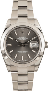 PreOwned Rolex Datejust 41MM 126300 Rhodium Index Dial