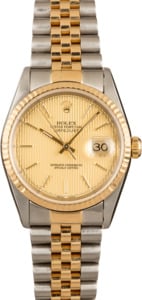 Rolex Datejust Champagne Tapestry Index Dial 16233