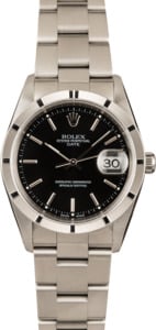 Pre-Owned Rolex Date 15210 Black Index Dial