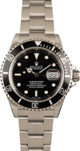Rolex Submariner 16610 Black Dial No Holes Watch