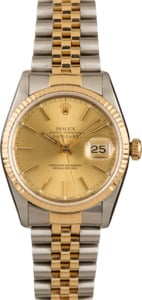 Pre-Owned Rolex Datejust 16013 Stainless Steel and Gold