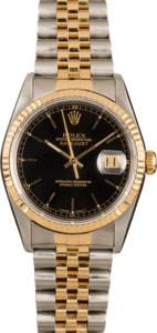 Rolex Datejust 16233 Black 100% Authentic