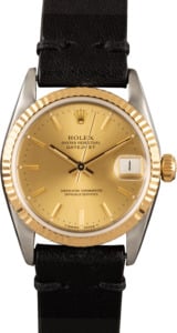 Mid-Size Rolex Datejust 68273 Champagne Index Dial