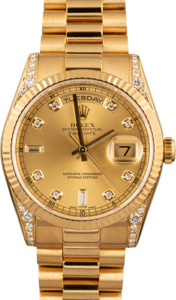 Pre-Owned Rolex Day-Date President 18k Yellow Gold