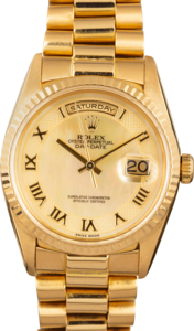 Rolex Day-Date 18238 Champagne Dial 18k Yellow Gold