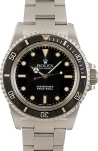 Vintage Rolex Submariner 5513 Stainless Steel Oyster