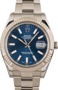 Steel Rolex Datejust II Ref 116334 Blue Dial