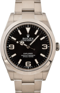 Mens Rolex Explorer 214270 Black Dial