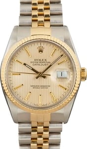Rolex Datejust 16013 Champagne Tapestry Dial