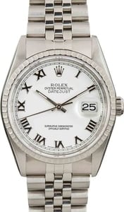 Rolex Datejust 16220 White Roman Dial