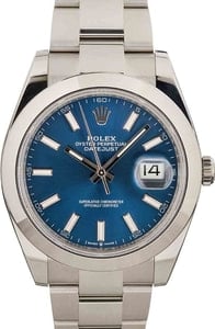 Rolex Datejust 41 Ref 126300 Blue Dial