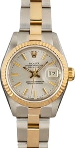 Lady Rolex Datejust 69173 Silver Index Dial