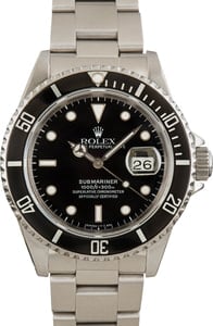 Rolex Submariner 40MM Black Dial & Timing Bezel Stainless Steel Oyster, B&P (1991)