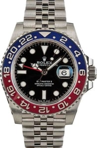 Rolex GMT-Master 40MM Stainless Steel, Jubilee Band Red & Blue Pepsi Bezel, B&P (2019)