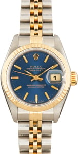 Pre-Owned Rolex Ladies Datejust Blue Index Dial Ref 69173
