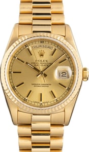 Used Gold Rolex Day-Date 36 Champagne Dial Ref 18238