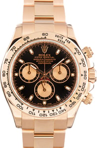 Pre-Owned 18k Everose Gold Rolex Daytona Ref 116505 Black Dial
