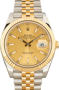 Pre-Owned Rolex Datejust 41 Champagne Index Dial Ref 126333