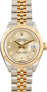 Pre-Owned Lady Rolex Datejust Two Tone Ref 279173 Champagne Diamond Dial