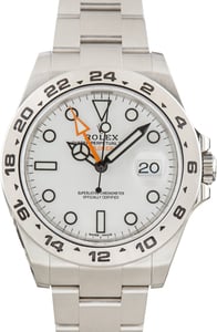 Pre-Owned Stainless Steel Rolex Explorer II Ref 216570 Polar Dial