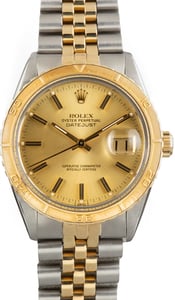 Vintage Rolex Datejust Thunderbird Ref 16253 Champagne Dial