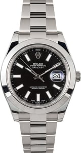 Men's Rolex Datejust II 116300BKSO Black Dial