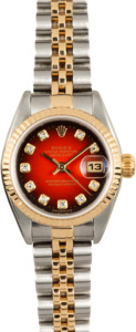 Ladies Rolex Datejust 79173 Red Vignette Dial