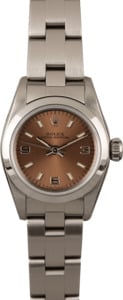 Ladies Rolex Oyster Perpetual 67180 Salmon Dial
