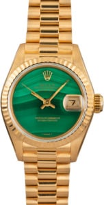 Ladies Rolex President 69178 Malachite Dial