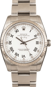 Pre-Owned Rolex Air-King 114234 White Diamond Dial