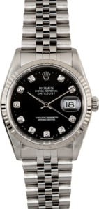Rolex Datejust 16234 Black Diamond Dial