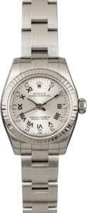 Rolex Lady Oyster Perpetual 176234 Silver Diamond Dial