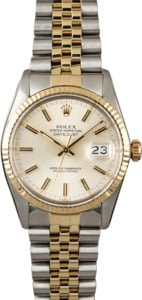 PreOwned Rolex Datejust 16013 Silver Index Dial