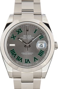 Pre-Owned Rolex Datejust 41 Ref 126300 Slate Wimbledon Dial