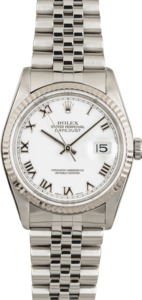 PreOwned Rolex DateJust 16234 White