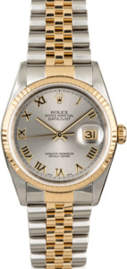 PreOwned Rolex Datejust 16203 Rhodium Roman Dial
