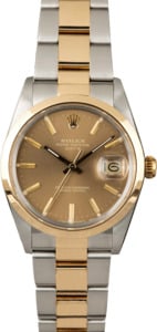 PreOwned Rolex Date 15003 Champagne Dial