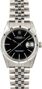 Pre-Owned Rolex Date 15010 Black Dial