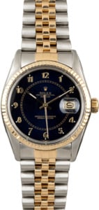 PreOwned Rolex Datejust 16013 Blue Arabic Dial